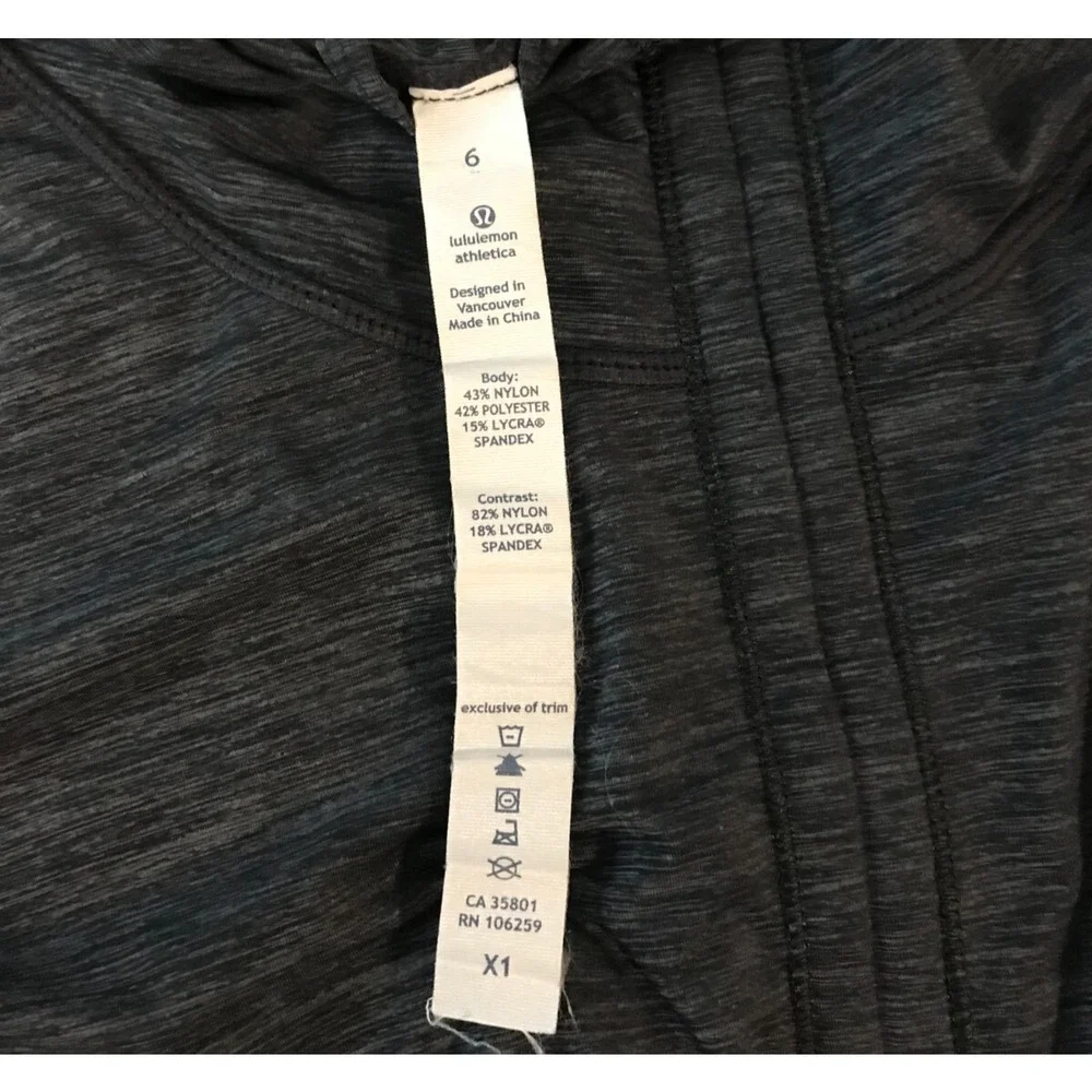 Lululemon Run in the Sun Hoodie 6 Black UPF Pullover Thumbholes